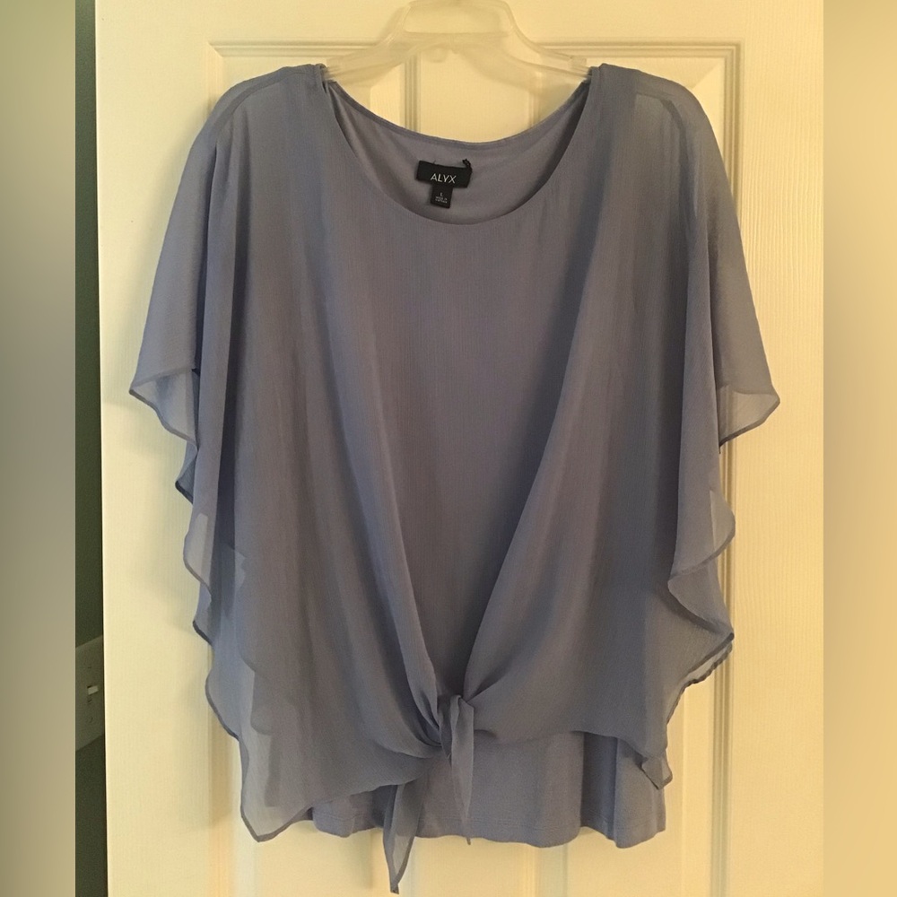 Alyx light purple / lavender Sleeve Blouse with Tie Front